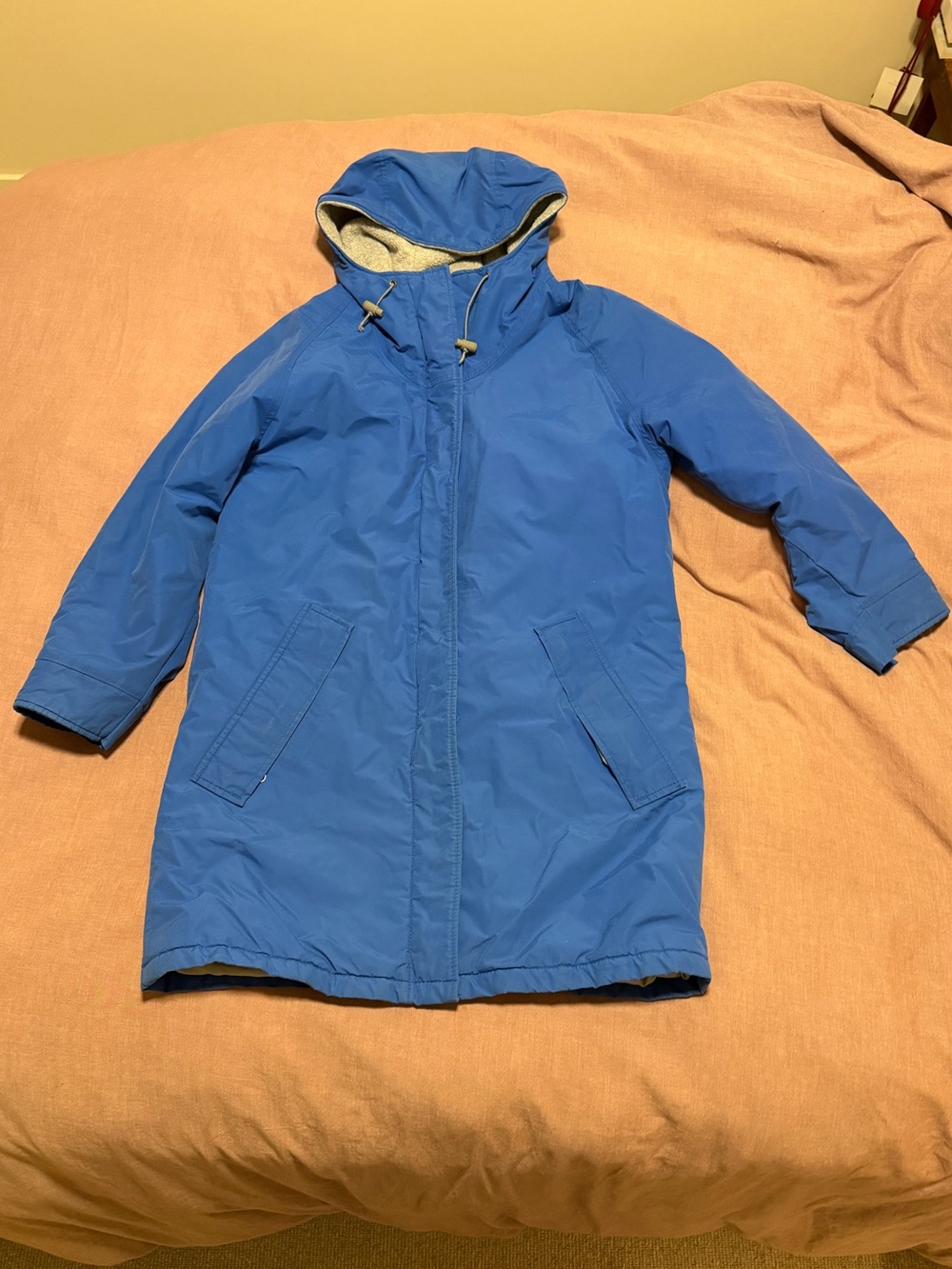Vintage Lands’ End Blue Hooded Zip Up Coat - Made in USA